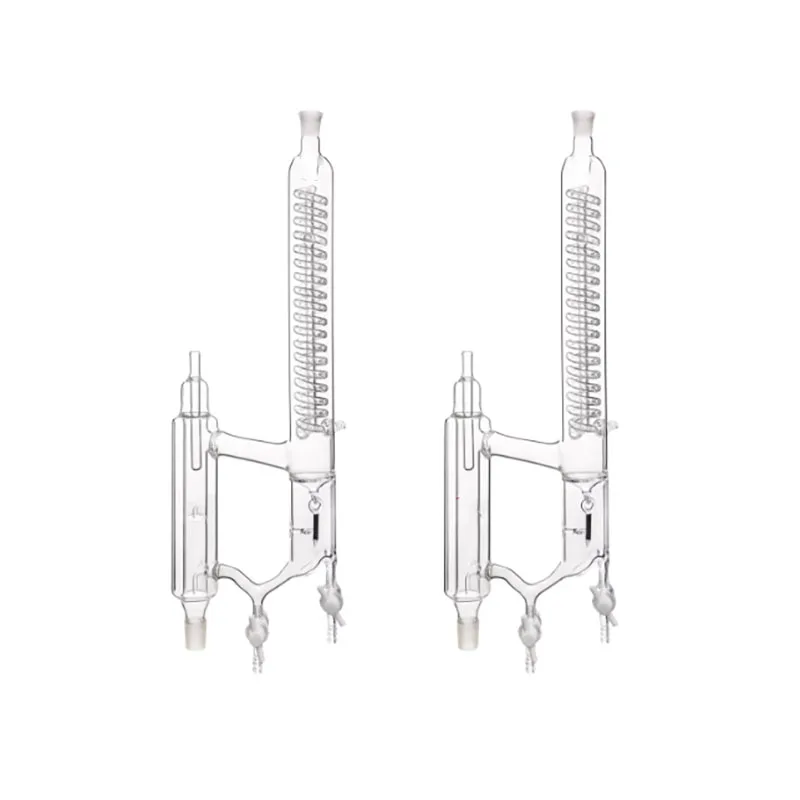 Azeotropic distillation head, phase separation tower head, distillation device with electromagnetic funnel and precision water s