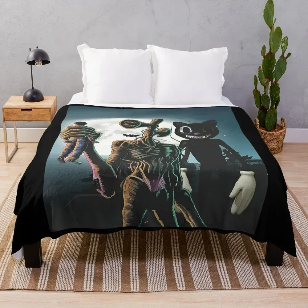 

Siren head and Cartoon Throw Blanket Long Lasting Soft Plush Blanket for Daily Use