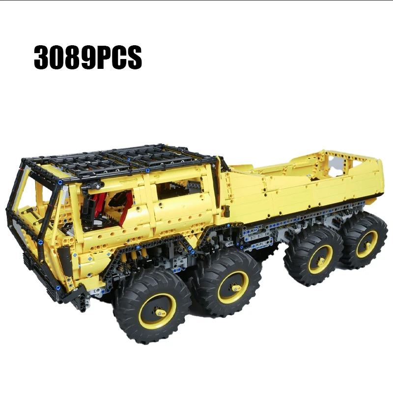 

MOC-49990 3089PCS 8X8 wheel construction truck assembly block birthday gift Christmas gift car