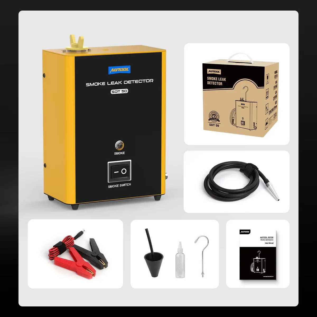 top sale  AUTOOL SDT50 Auto car Diagnostic Tool Tester Leak Detector Vehicle Tracer Automotriz Smoke Machine