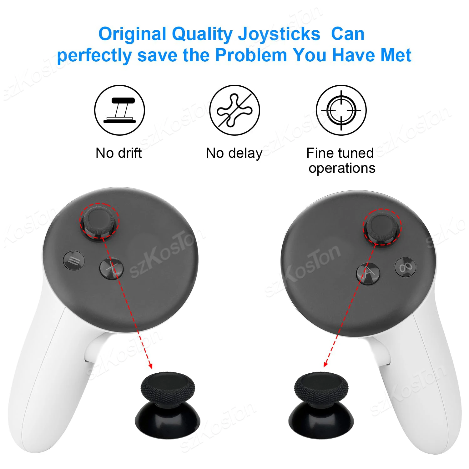 VR Joystick Thumbstick Replacement Kit For Meta Quest 2 Quest 3