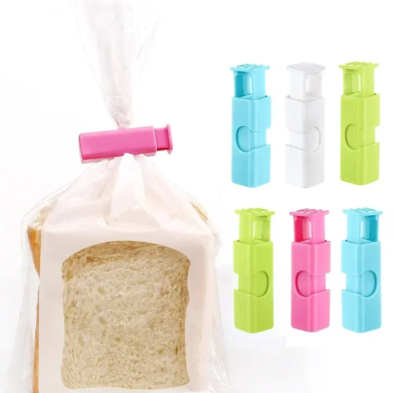 1/6/Pcs Food Sealing Clips Reusable Squeeze Bread Bag Clips Snack Fresh Food Seal Wrap Bags Spring Clip Kitchen Storage Tools