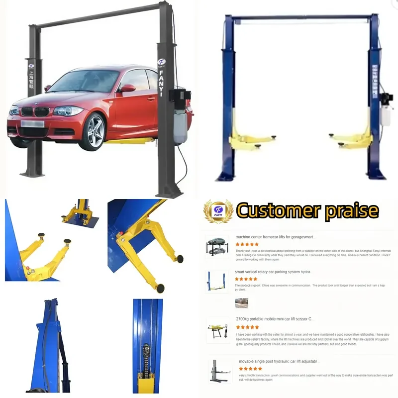 [2026] 3.8 Ton Gantry Manual Car Lift 2 Post Clear Floor Asymmetric Arm with Two Sides Release Hydraulic Auto Hoist