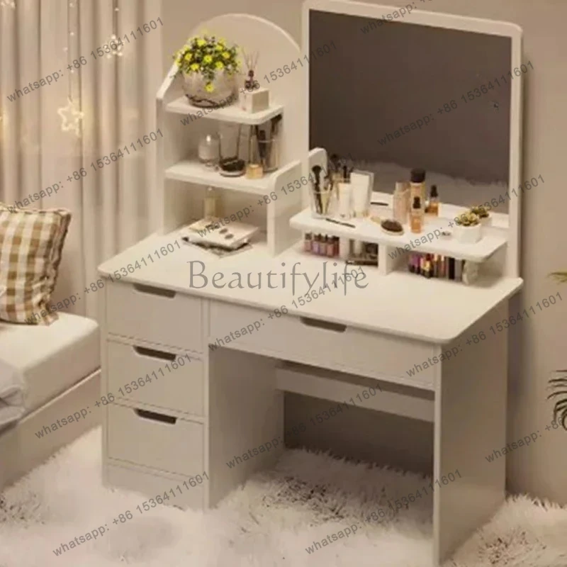Smart HomeNordic Natural Dressing Table Essentials Aesthetic Wood Luxury Dressing Table Modern Texture Coiffeuse De Chambre