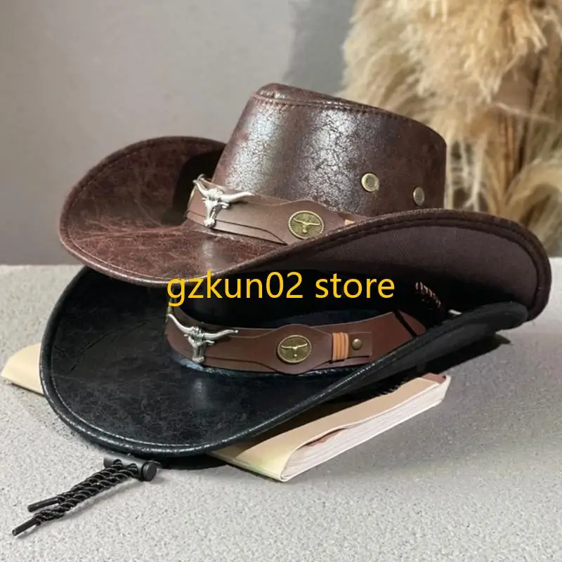 KXRB Western Cowboyhoed Klinknagel Jazzs Meisje Kostuum Cosplay Cap Ornament Huishouden