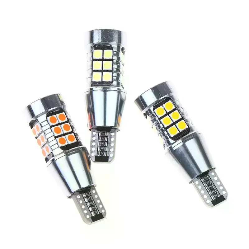 

2 шт. ярких светодиодных ламп T15 3030 27SMD Canbus для автомобиля, мощные дополнительные стоп-сигналы, задние габаритные огни, фонари заднего хода