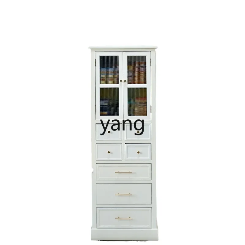 

CX solid wood bucket cabinet pastoral painted living room corner cabinet multi-functional bucket cabinet