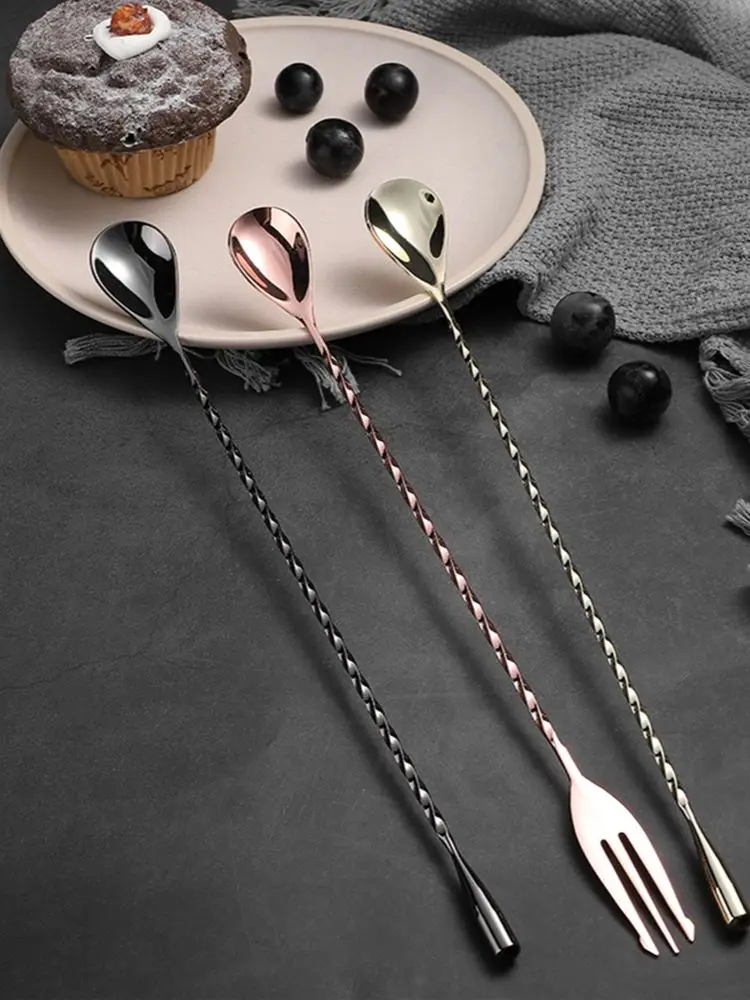 

Aixiangru 32cm Stainless Steel Long Bar Spoon Handle Mixing Stick Cocktail Coffee Bubble Tea Stirring Bar Accessories