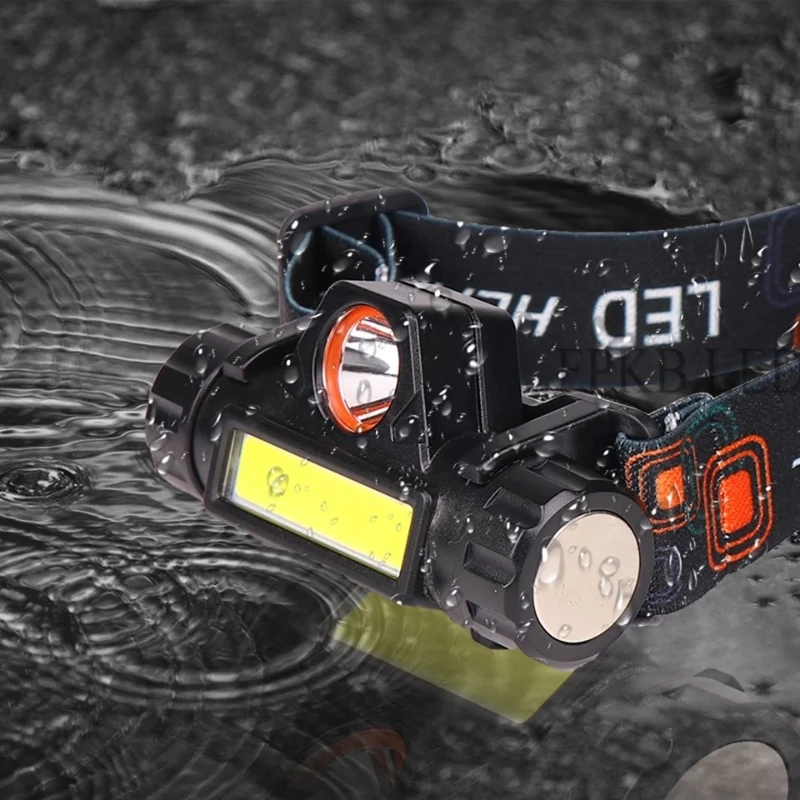 Rechargeable LED Lighting Flashlight USB Lights Waterproof Headlight Night outdoors Fishing Camping Mountaineering Headlamps