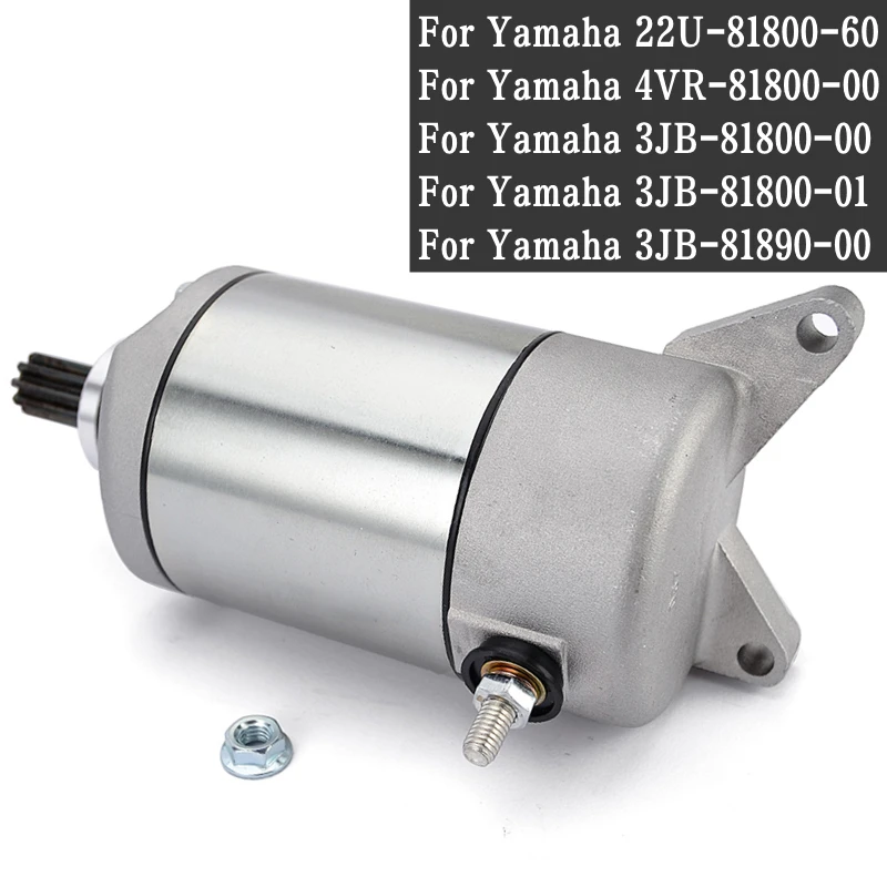 4VR-81800-00 Starter Motor for Yamaha XV400 XV500 XV535 Virago XVS400 XVS650 V-Star Custom Drag Star 3JB-81800-01 3JB-81890-00