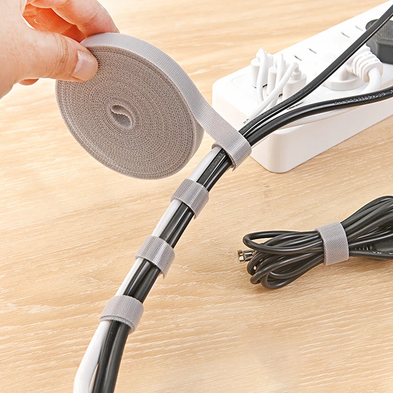 5m Reusable Cable Organizer Desk Cable Tie Organizer Cable Tie Data Line Protection Wire Straps Tape DIY Accessories