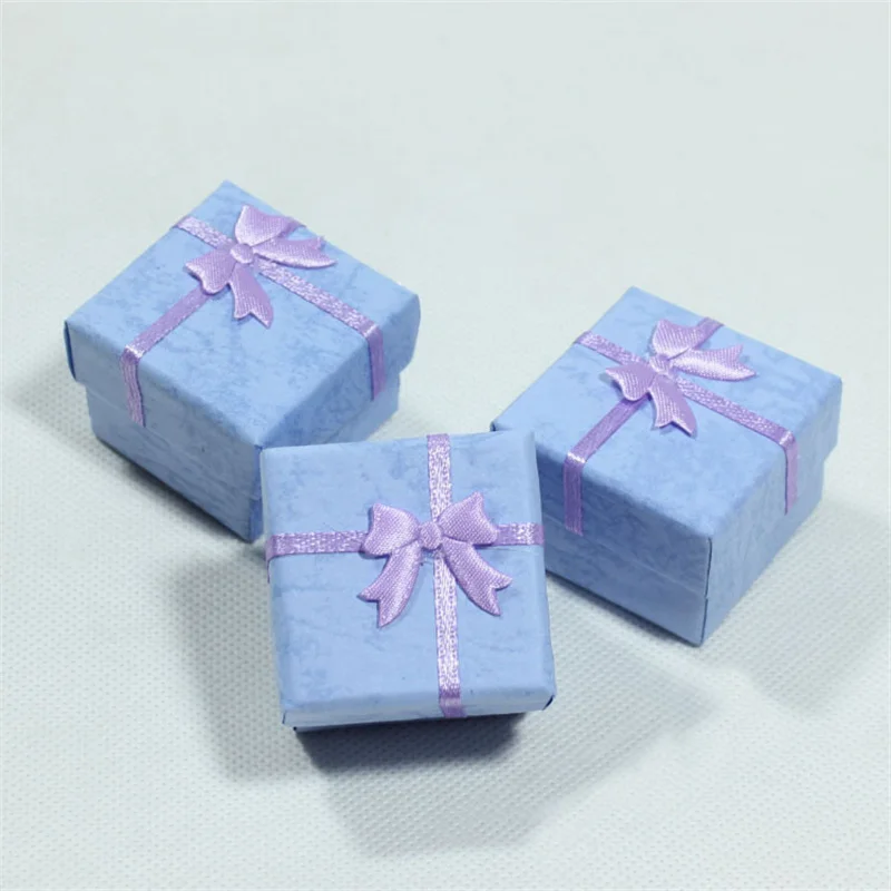 12pcs Fashion Jewelry Packaging Box Multi-color Earrings Ring Box Jewelry Gift Holder 4*4*3CM Wholesale