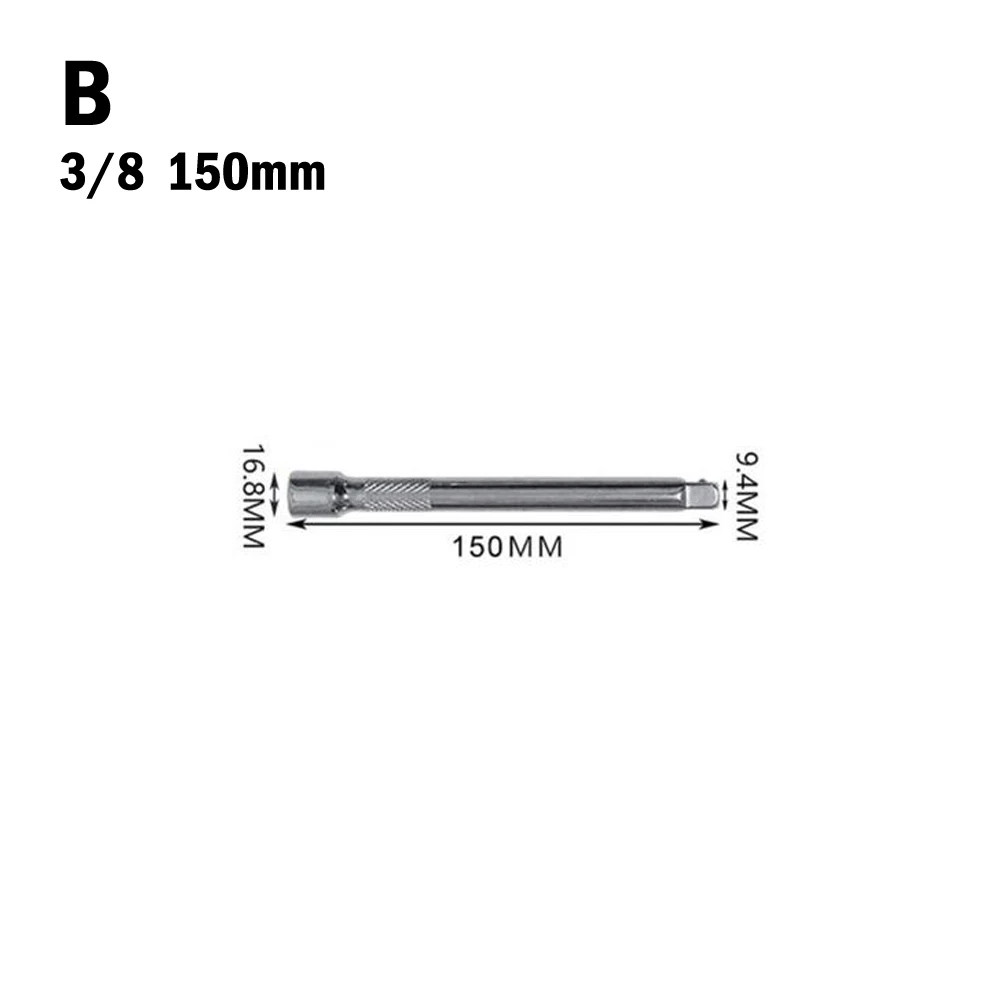 1 Uds. Llave de manga de extensión de barra extensora 75mm/150mm/250mm acero al cromo vanadio con herramientas de manga de 1/4 