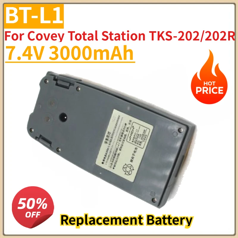 

Высококачественная новая литий-ионная батарея BT-L1 7.4V 3000mAh для тахеометра Covey TKS-202/202R, сменная батарея