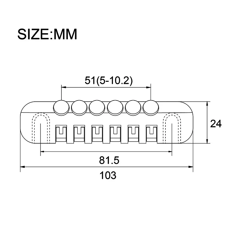 Guitar Bridge Tailpiece - Rolling Saddle Bridges with Hidden Studs Compatible with LP Les Paul 6 String Electric Gutiar