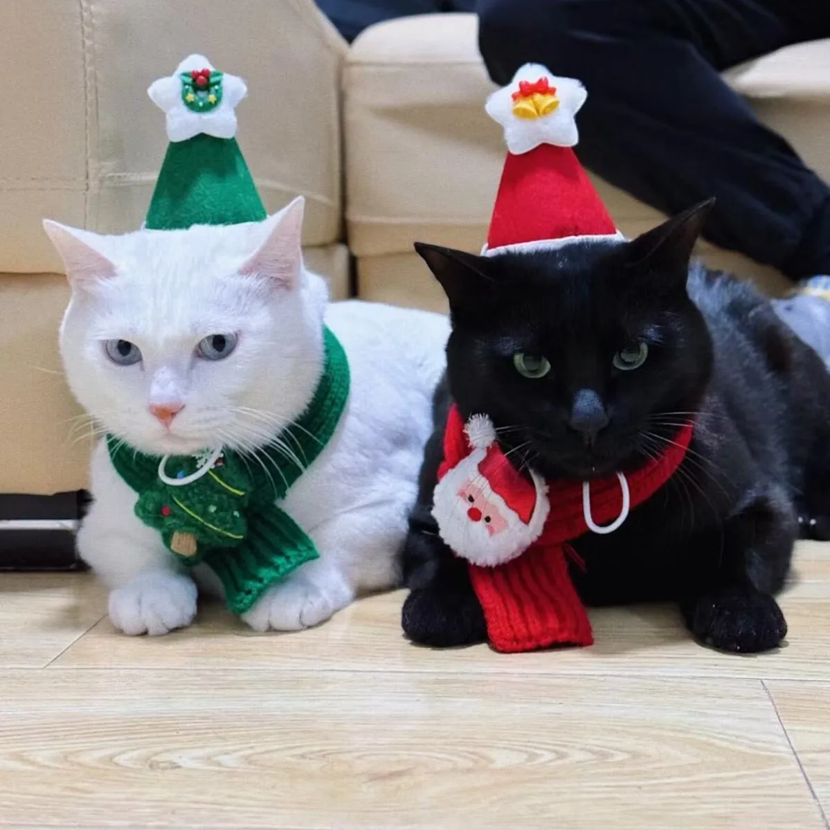 

Рождественский шарф для домашних животных, шерстяной шарф для кошек и собак, теплый плюшевый вязаный шарф с рисунком снеговика и лося, рождественский подарок для домашних животных