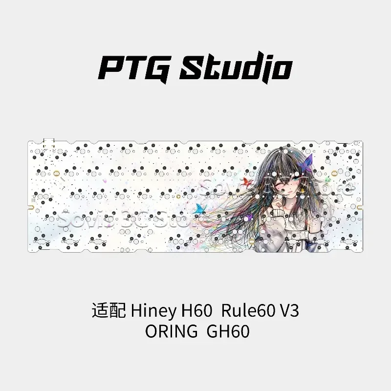 Hiney H60 Keyboard PCB Hot Swap Keyboard Positioning Plate Custom for Rule60/ORING/GH60/TOFU60 Mechanical Keyboard Accessories