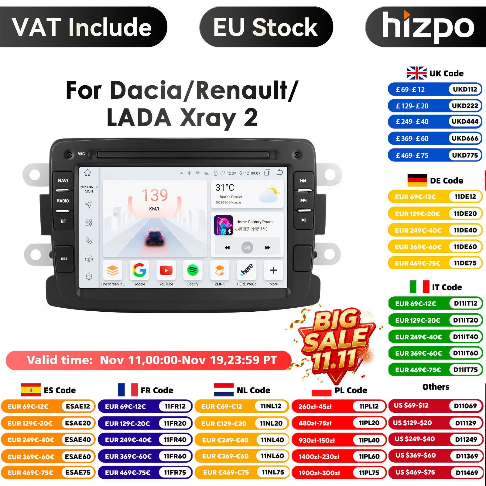 4G DSP 2din Android Car Radio GPS for Dacia Logan Dokker Duster Sandero Lodgy Renault Captur Symbor Duster Lada Xray 2 Autoradio
