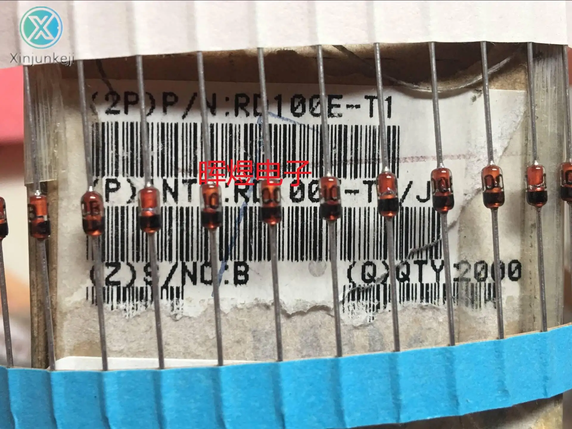 30pcs orginal new RD100E RD100E-T1 100B zener diode 0.5W100V DO-35