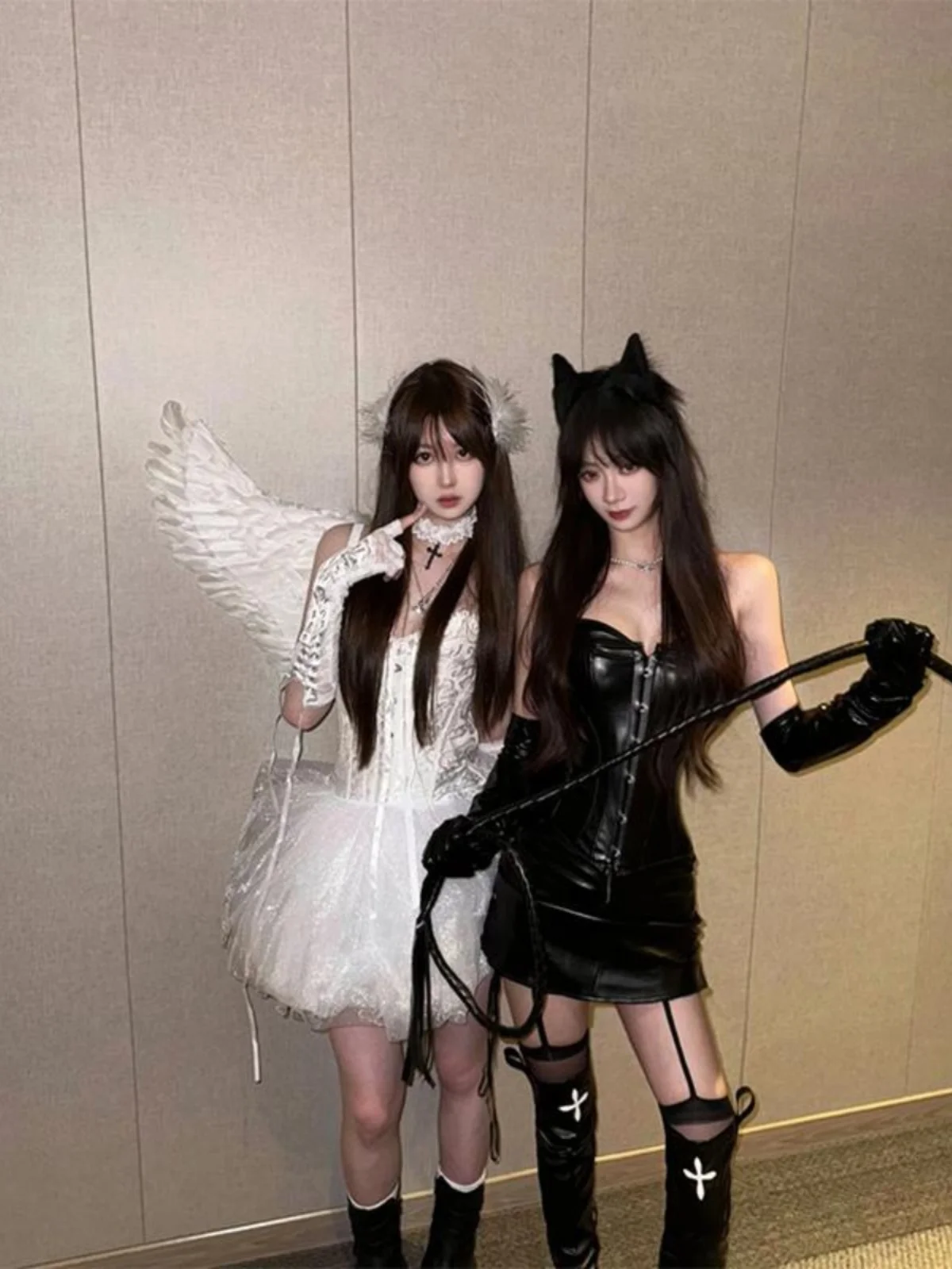 

Сексуальный костюм кролика Pure Desire для девочек на Хэллоуин, ночной клуб, маленький костюм дьявола и ангела, женский сексуальный костюм для ролевых игр