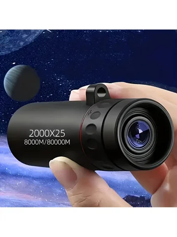 2000X25 Hd Monocular Telescope - Compact, Portable Scope For Hunting, Travel, Concerts & Fishing