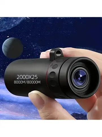 2025 2000X25 HD Monocular Telescope, Compact Portable for Travel, Hiking, Fishing, Camping, Stargazing, Concerts & Bird Watching