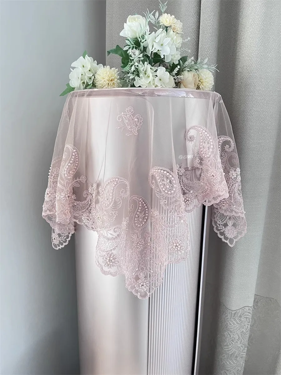 TOP mesh Bead Cashew flower Embroidery table cloth cover wedding tablecloth kitchen Christmas Table decoration and accessories