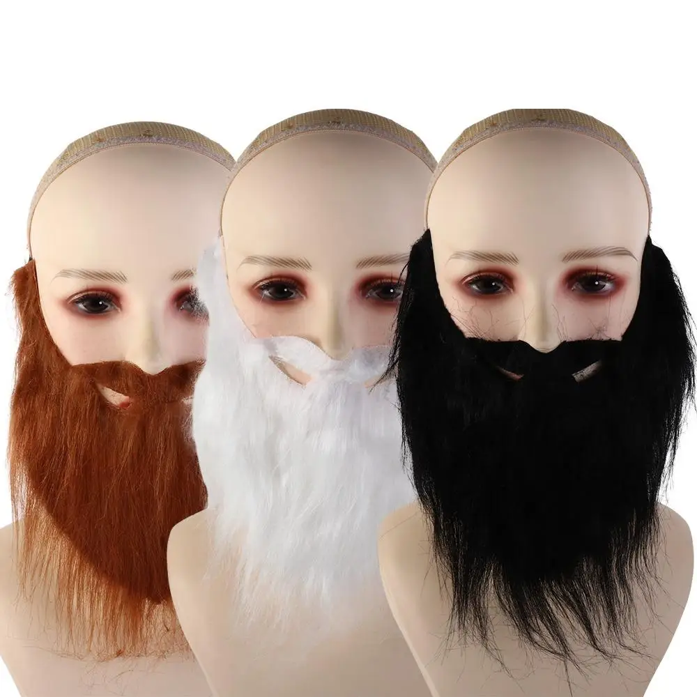 Artificial Beard Realistic Fake Beard Fake Beard Long Fluff Halloween Fake Mustache Simulated DIY Santa Claus Cosplay