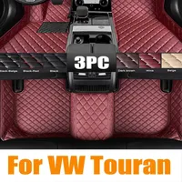 Custom TPE Car Floor Mats For VW Touran 2006 2007 2008 2009 2010 2011 2012 2013 2015 Waterproof Auto Accessories Interior Carpet