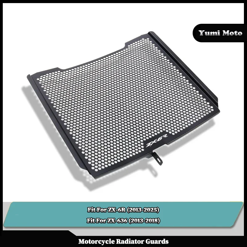 

Motorcycle Radiator Guard Grille Cover Protector Protective Grill Fit For KAWASAKI ZX636R ZX-636R ZX-6R ZX6R ZX636 2013-2025