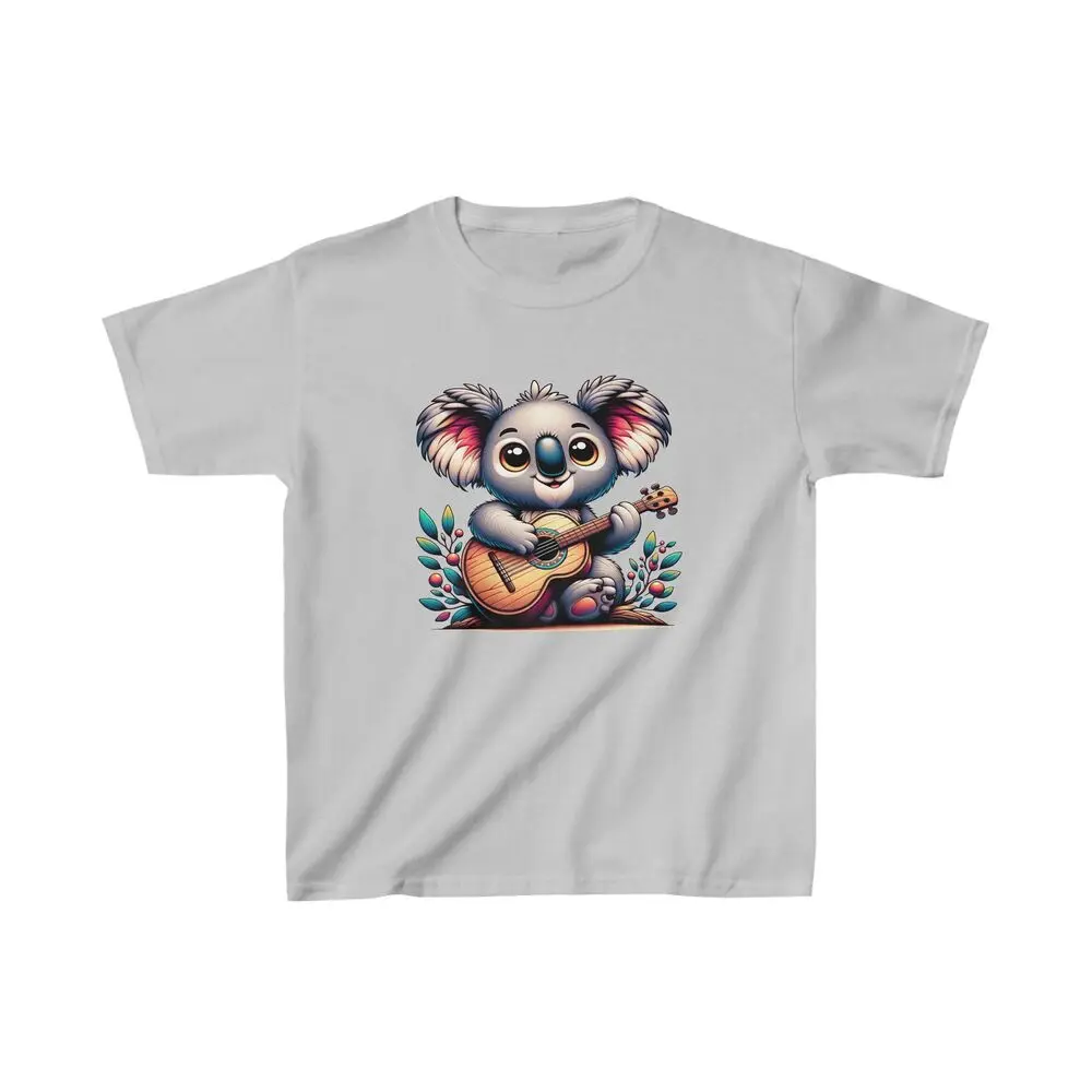 Strumming Serenade Kids' Tee! Koala Playing Guitar Anime Graphic T-shirts High Quality 100%Cotton Short Sleeve