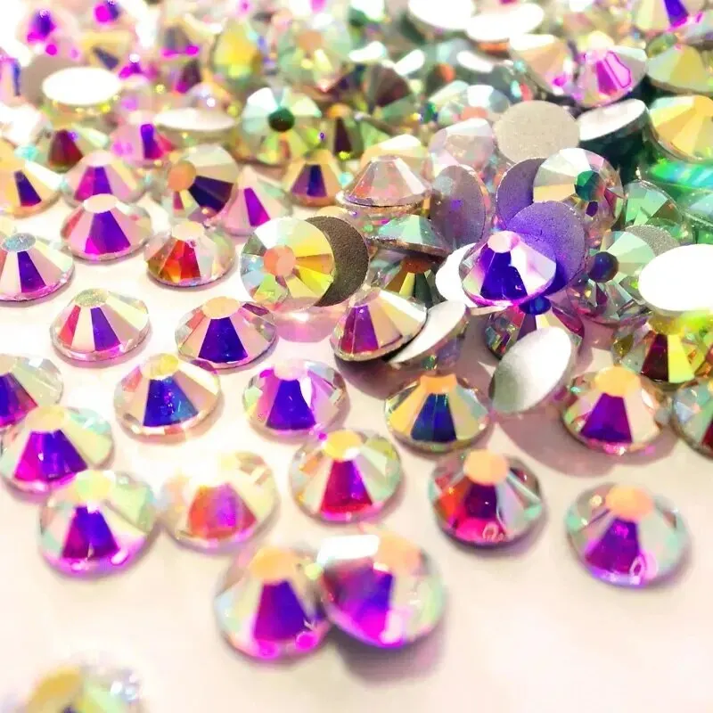 Non Hot Fix Flatback Rhinestones Garment Decorations Crystal Nail Art Accessories Nail Sticker DMC Glitter Stone Diamond DIY