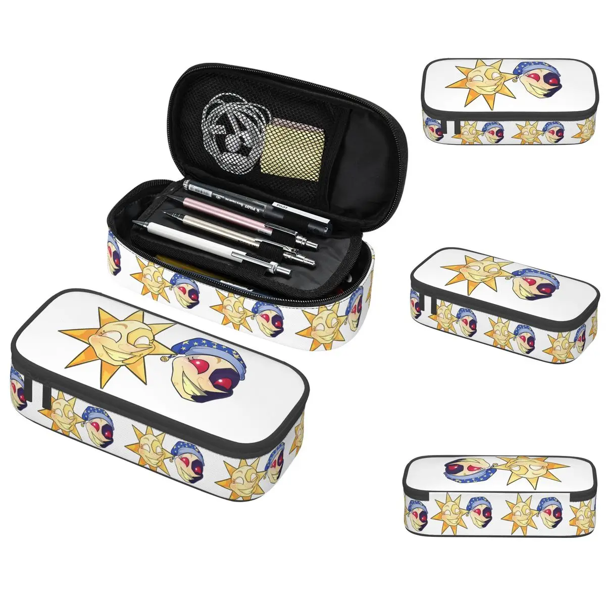Estuche de lápices Sun And Moon Fnaf para niños, regalos, caja de bolígrafos, bolsa de lápices, suministros de papelería, bolsa porta bolígrafos