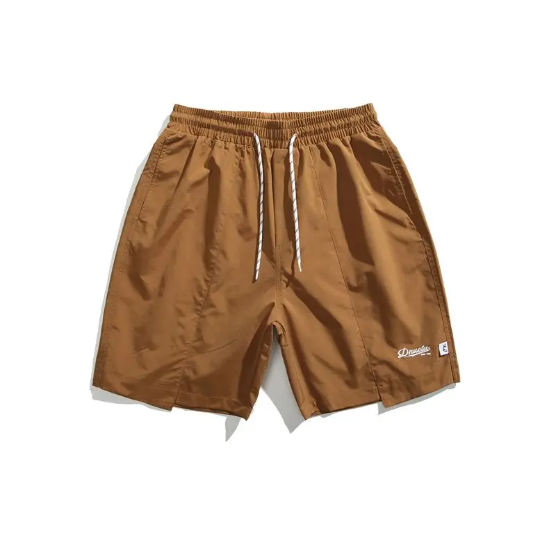 Summer New Embroidered Casual Shorts Men's Quick Drying Short Pants Outdoor Beach Pants Cycling Running Tennis Fitness Sports