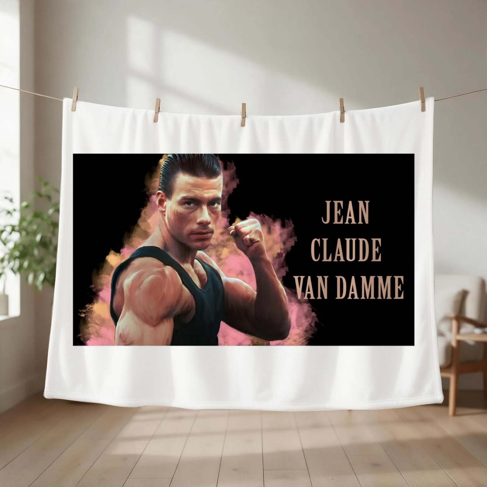 jean claude van damme Throw Blanket couch cozy soft plush fuzzy picnic outdoor blanket