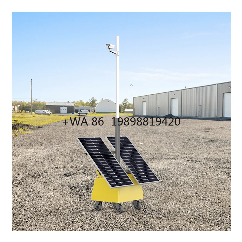 Hybrid Backup Solar Storage System Monocrystalline Silicon Panel Lithium Ion MPPT for Industrial Equipment Emergency Trailer