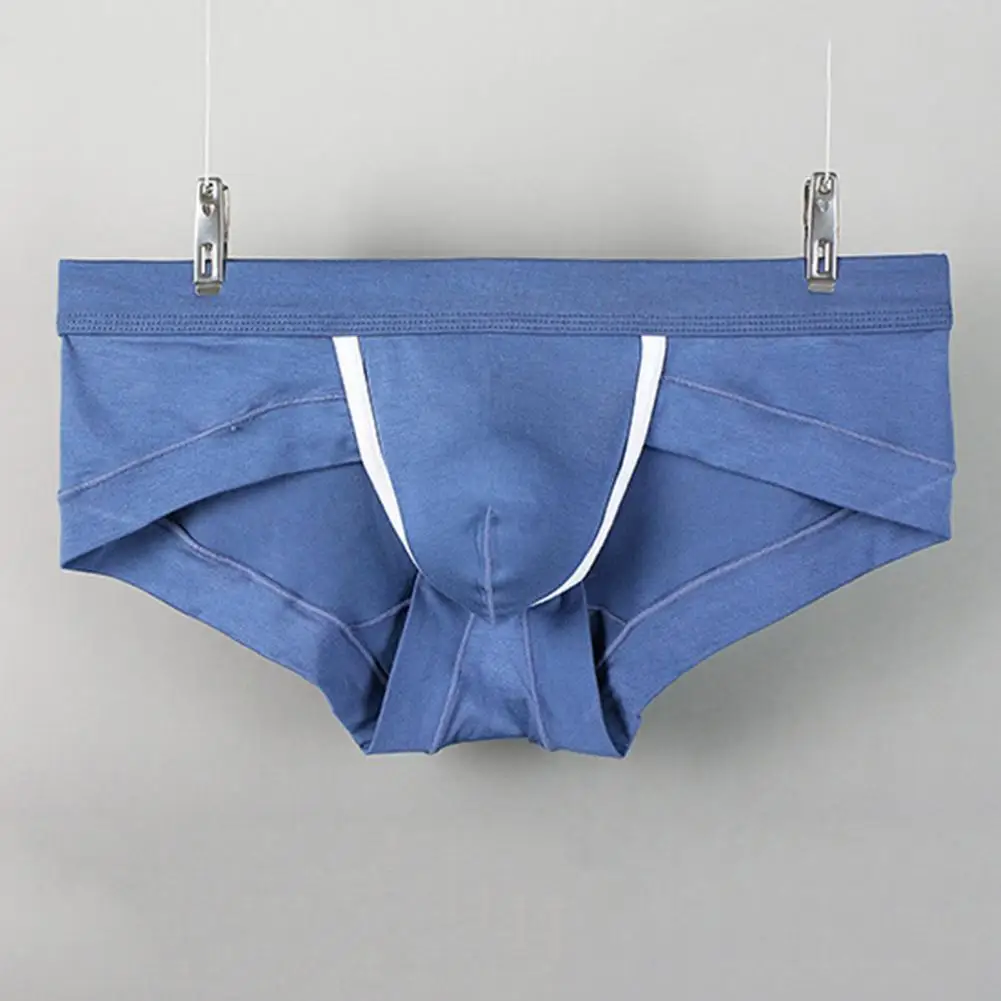 Men Underpants Contrast Color Sweat Absorption Wear-resistant Men Briefs for Inside Wear Sexy Male Underpants Men Briefs