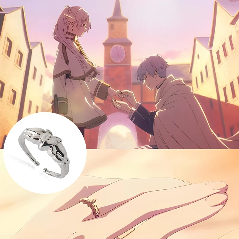 Anime Cosplay Frieren At The Funeral Ring bracelet Himmel Stark Fern Adjustable Finger Rings bangle eternal love Couple Jewelry