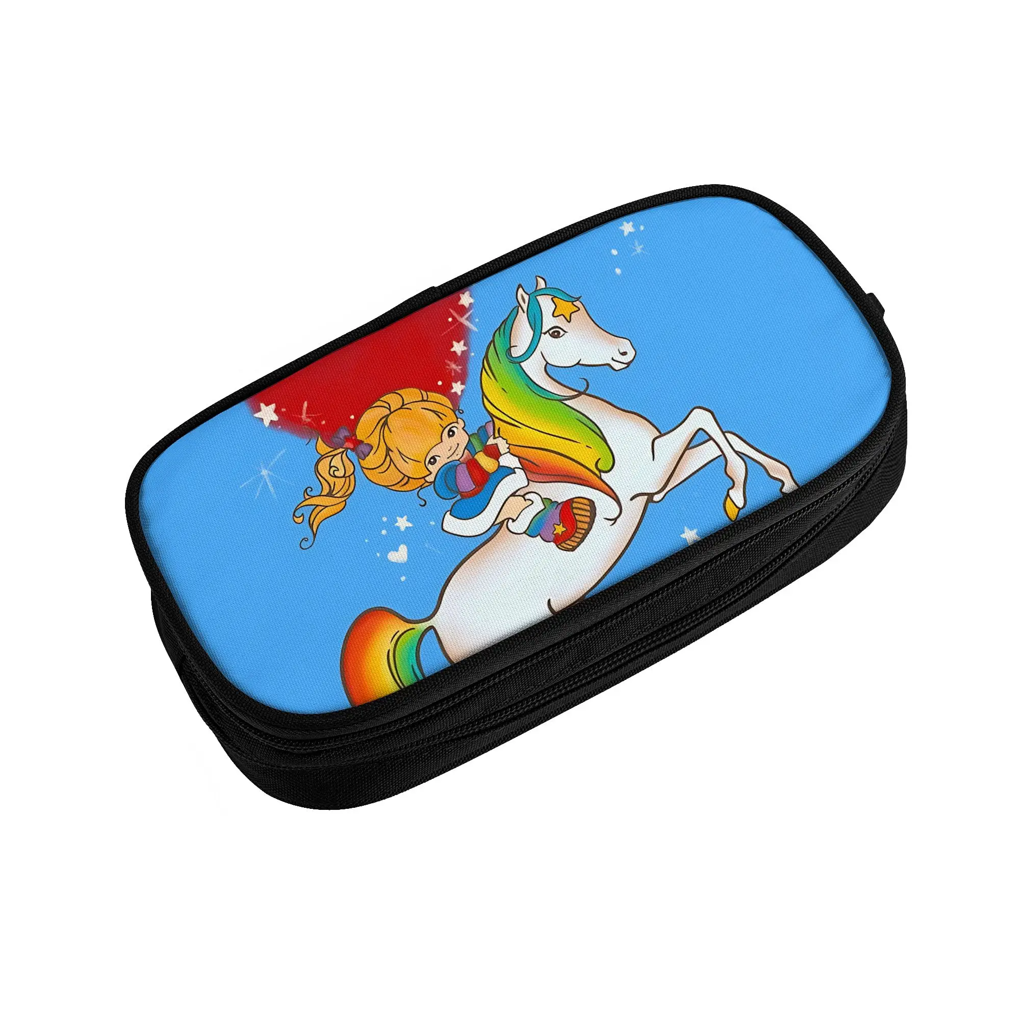 1 Stück leichtes, nostalgisches Federmäppchen für Kinder, Federmäppchen für Jungen, R-Rainbow Brite, Schulschreibwaren-Tasche – Detail 3