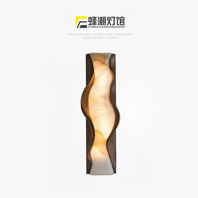 Contemporary Style Spanish Natural Marble Wall Lamp Creative Living Room Model Room Hotel Design Artistic Atmosphere Lighting