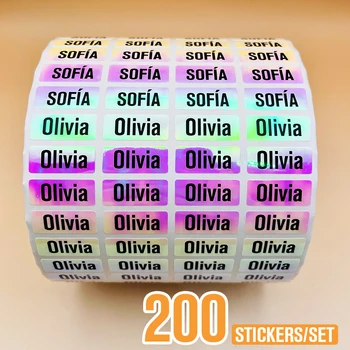 Autocollant d'étiquette de nom étanche Kawaii, papeterie adh...