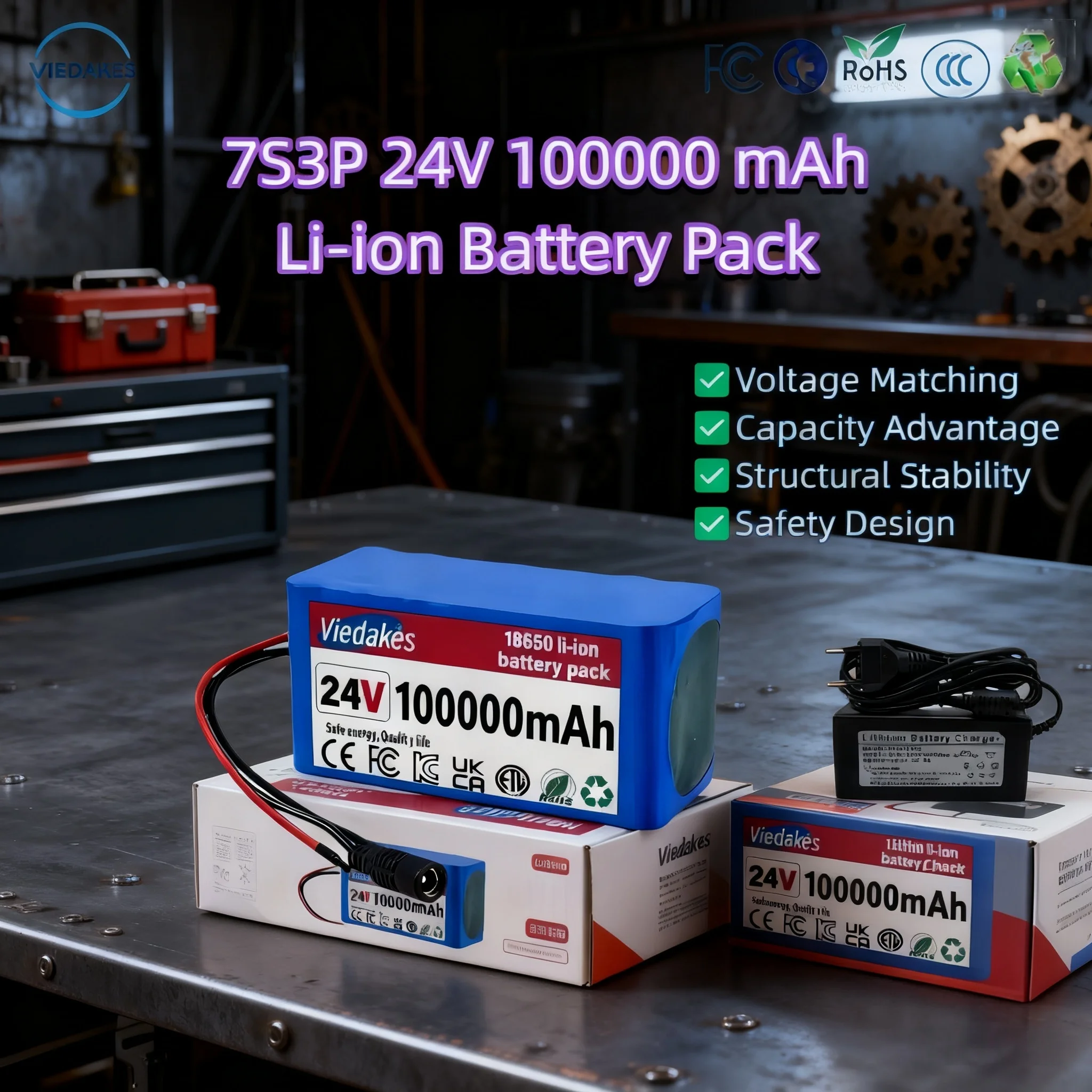 

24V/29.4V 18650 7S3P 100 mAh Li-ion Battery Pack for wheelchairs toy car power Li-ion Replacement Battery + 2A Charger