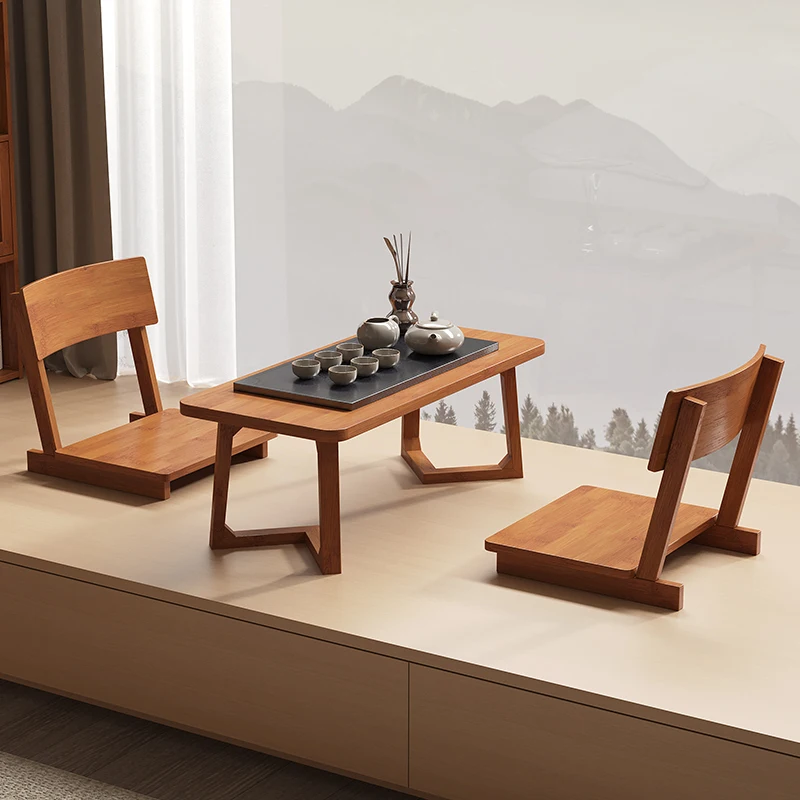 

Piaochuang Small Table Tatami Window Sill Tea Table New Chinese Tea Drinking Zen Low Table Japanese Table and Chair