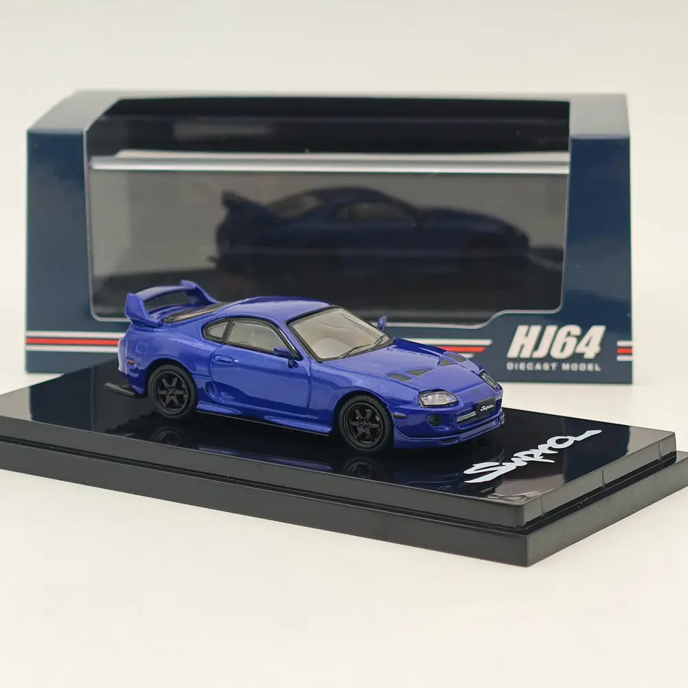 1/64 Hobby Japan For SUPRA (JZA80) JDM CUSTOMIZED VERSION BLUE MICA METALIC HJ644042BL Diecast Models Car Collection Auto Toys