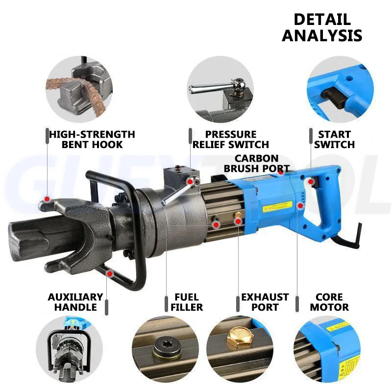 Handheld Electric Steel Bar Bending Machine, Portable Small Bending Machine, Hoop Bending Machine For Threaded Steel Correction