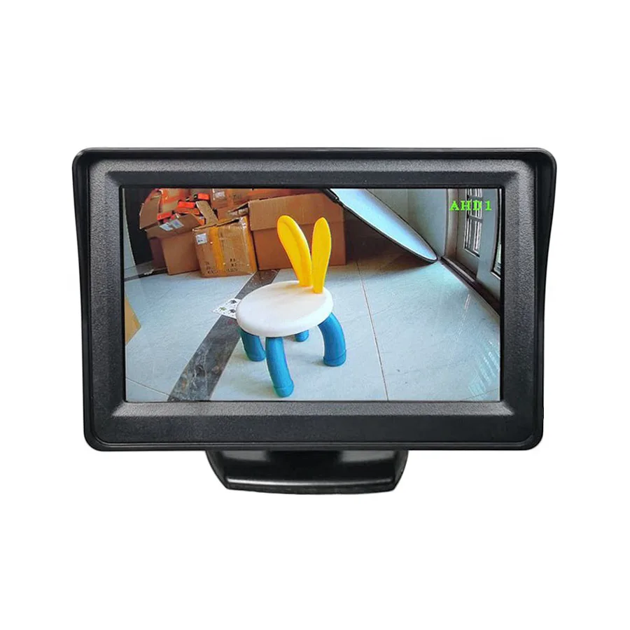 DIYSECUR 4.3inch AHD IPS Rear View Car Monitor Backup Monitor Support 720P 1080P AHD Camera CVBS Car Camera for Car Truck RV Bus