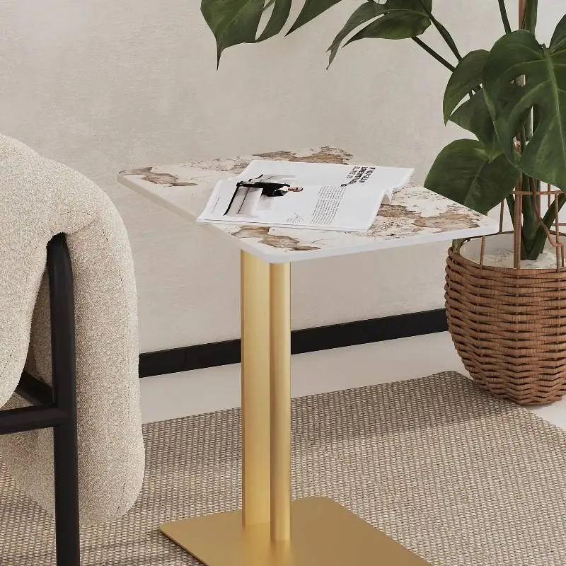 Tavolino da Caffè Moderno in Marmo Nero, Tavolo Centrale di Lusso, Tavolino Laterale, Mesa Lateral Nordic, Mesa De Centro, Arredamento per Soggiorno