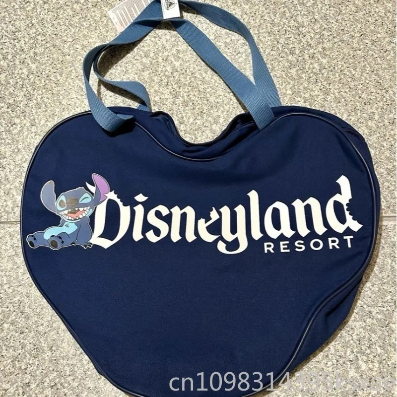 حقيبة كتف ديزني ستيتش للنساء ذات سعة كبيرة كارتونية لطيفة من القماش باللون الأزرق الداكن حقيبة يد عصرية فاخرة ومتينة