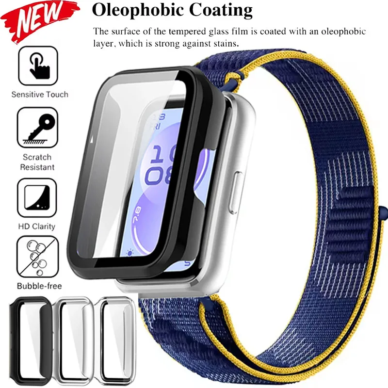 PC Case+Glass for Huawei Band 11 11Pro Band11 Tempered Glass Anti-scratch Film Bumper Screen Protector Shell for Huawei Band 11