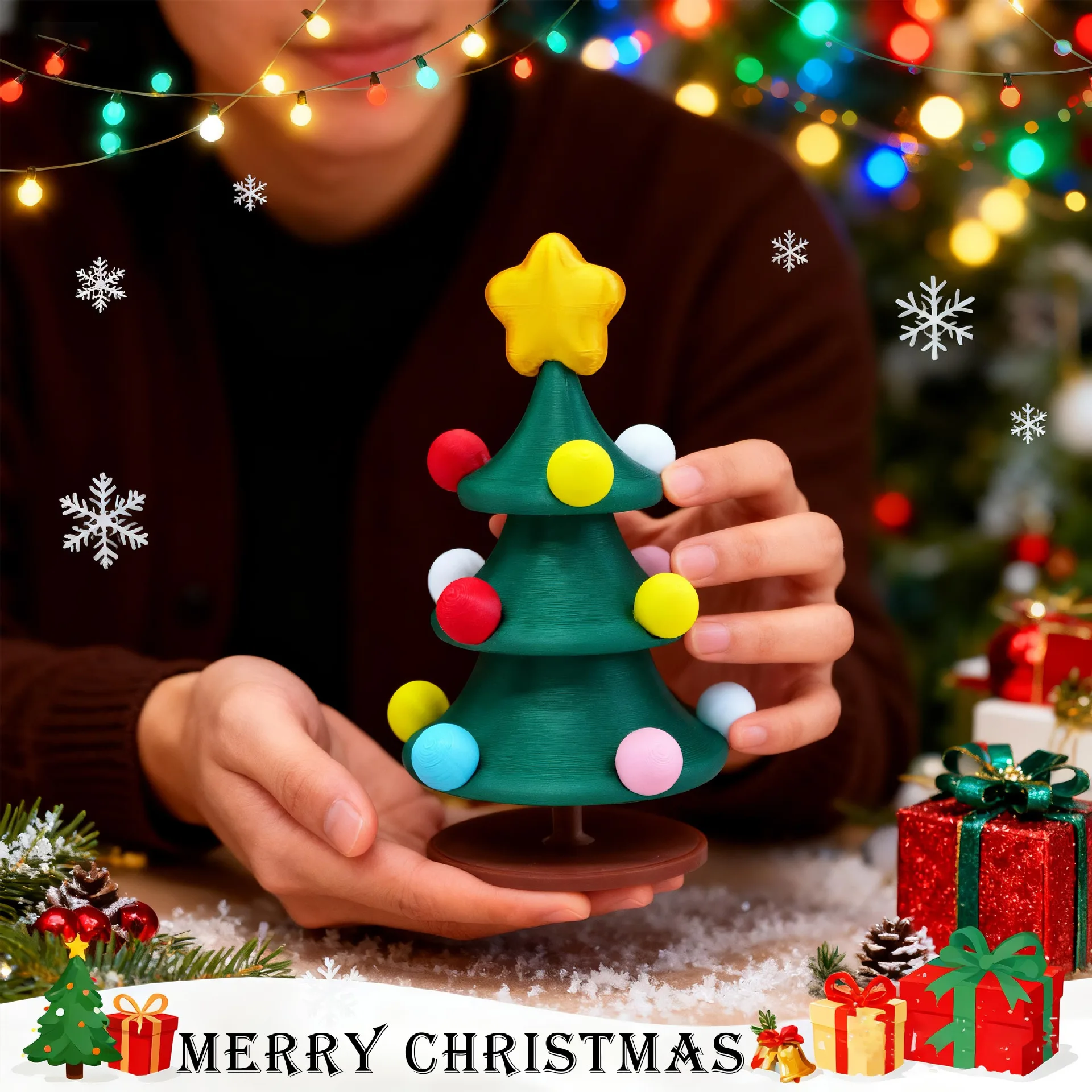 Rotating Christmas Tree, Dancing Tabletop Ornaments, Foreign Trade Christmas Decorations, Creative Gifts